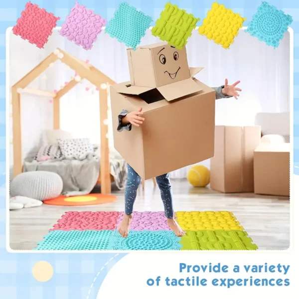 Tapete Sensorial Infantil Sensii  | 8 Piezas Texturizadas para Autismo y Desarrollo