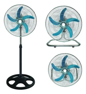 Ventilador Metálico 3 en 1 de 18 Pulgadas | Potente, Oscilante y Silencioso
