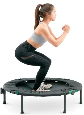 Trampolín Fitness Plegable | Bajo Impacto, Cama Elástica con Barra