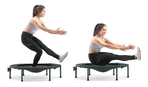 Trampolín Fitness Plegable | Bajo Impacto, Cama Elástica con Barra