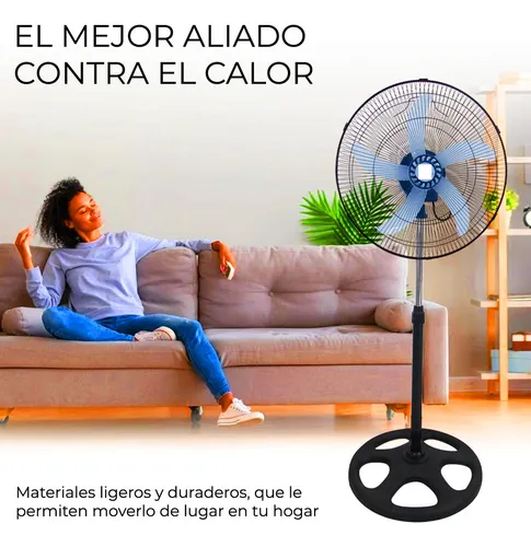 Ventilador Metálico 3 en 1 de 18 Pulgadas | Potente, Oscilante y Silencioso