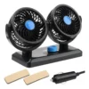 Ventilador Dúo Silencioso para Auto| Doble Flujo de Aire Portátil