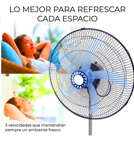 Ventilador Metálico 3 en 1 de 18 Pulgadas | Potente, Oscilante y Silencioso
