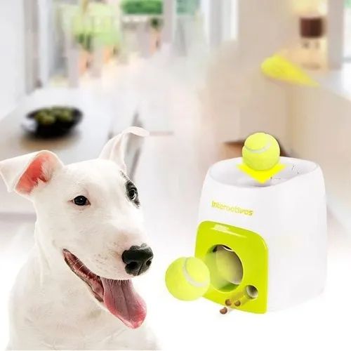 Máquina de Recompensa para Perros | Lanzador Automático de Pelotas y Golosinas